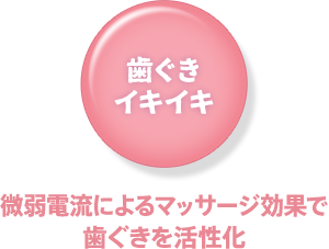 歯ぐきイキイキ/微弱電流によるマッサージ効果で歯ぐきを活性化